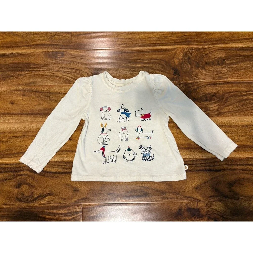 Baby Gap Long Sleeve Tee, Dogs, Size 4T